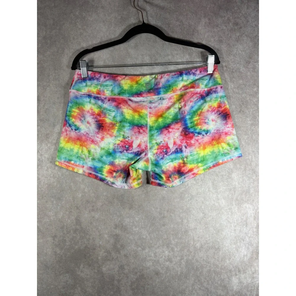 Born Primitive Athletic Lot of 2 Shorts Women XL Multicolor Tie Dye Camo Booty